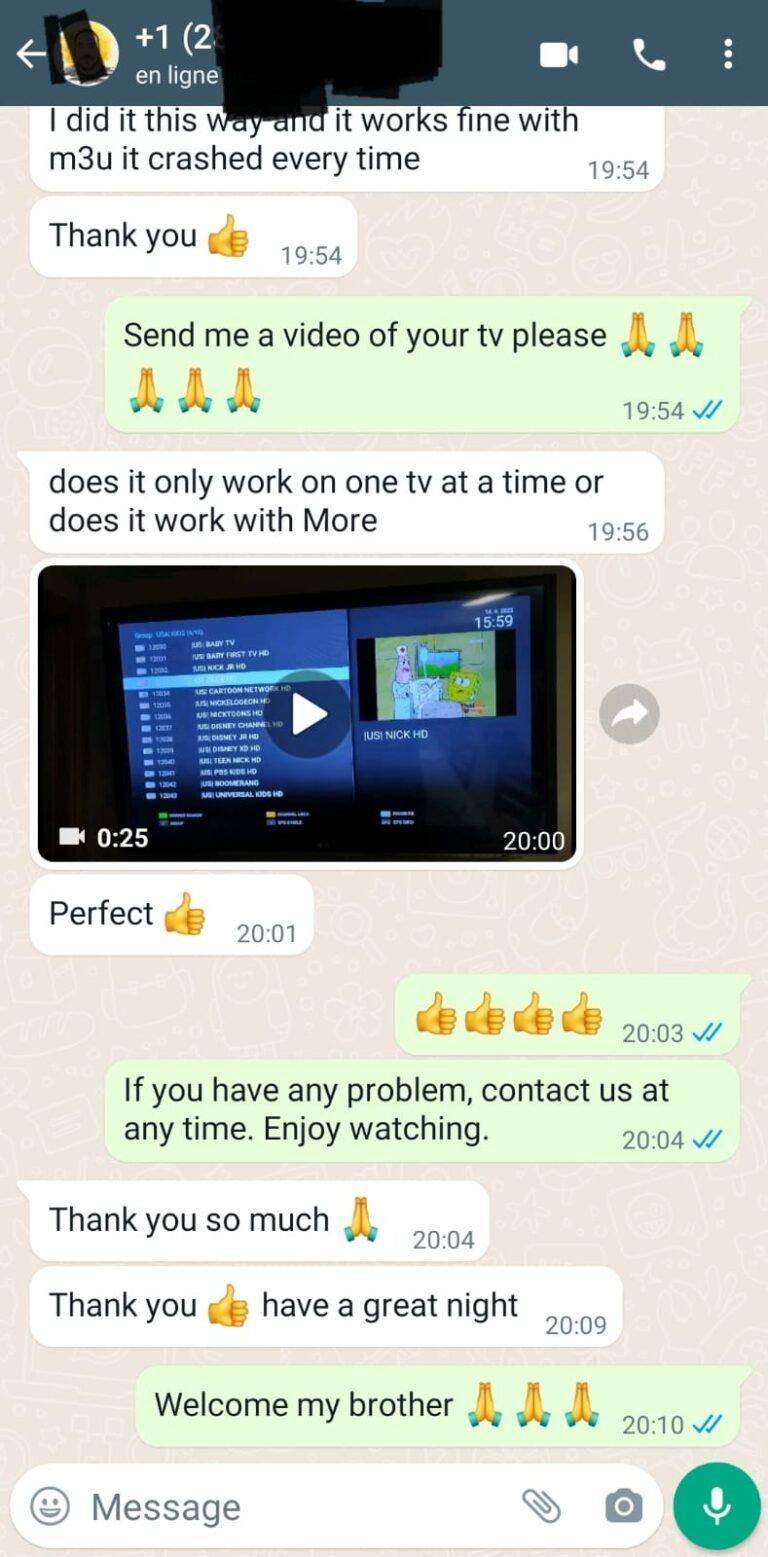IPTV Test customer review screenshot